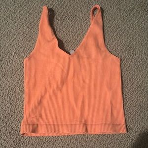 coral cropped tank top